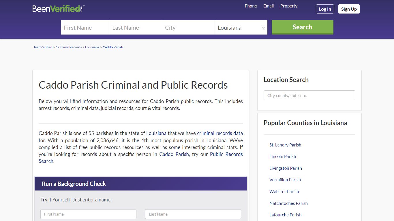 Caddo Parish Arrest Records in LA - Court & Criminal Records - BeenVerified